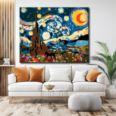 Painting by Numbers Star Moon Night